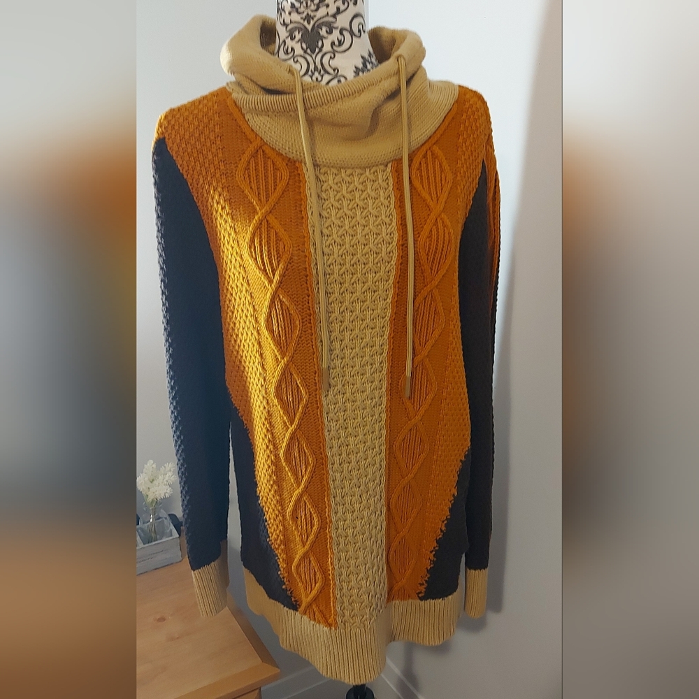 Womens LL BEAN CableKnit Cowl Neck Sweater